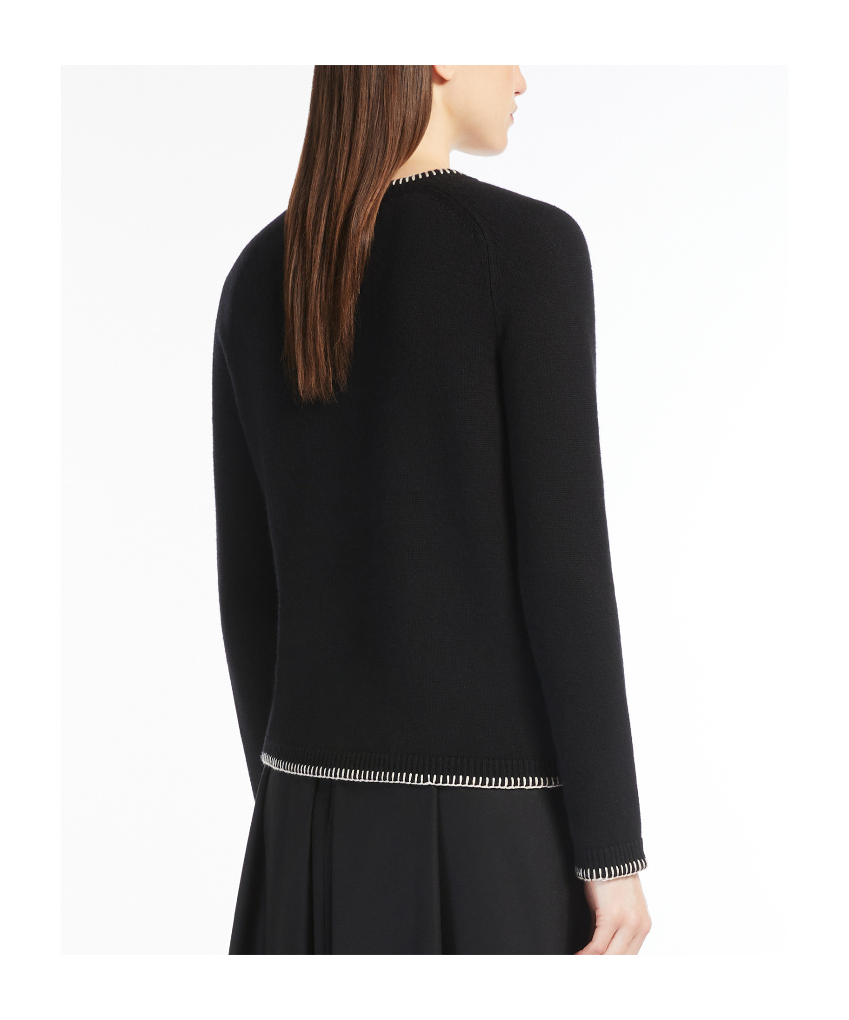 Max Mara Woolen Cardigan In Black
