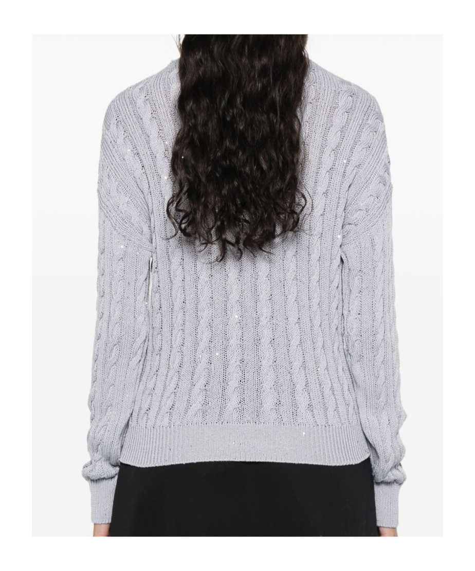 Peserico Sequin-embellished Sweater In White