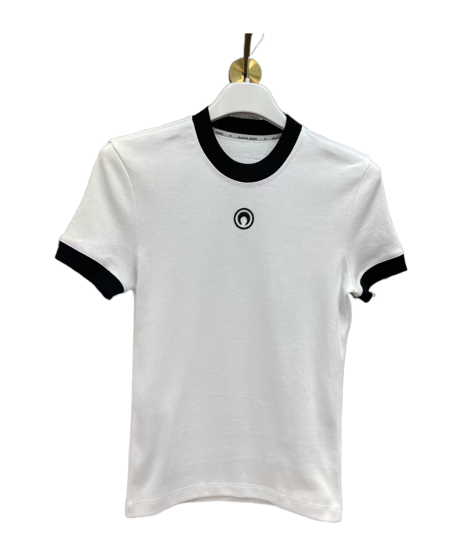 Marine Serre Crescent Pattern Short-sleeved T-shirt In White