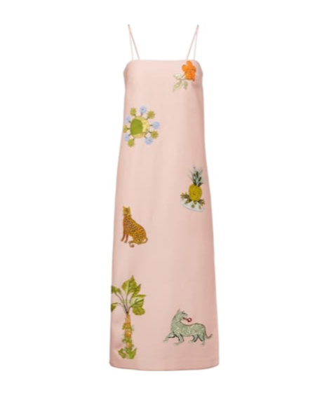 Alemais Hazel Printed Linen-blend Maxi Dress In Transparent