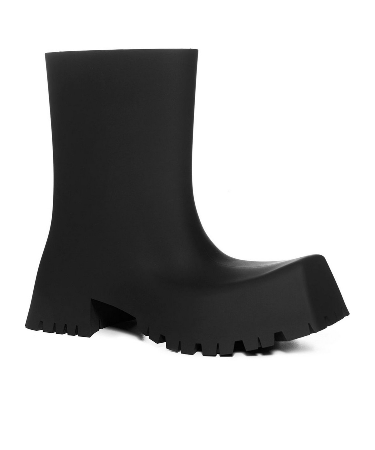 Balenciaga Sculptural Black Boots With Chunky Sole In Black