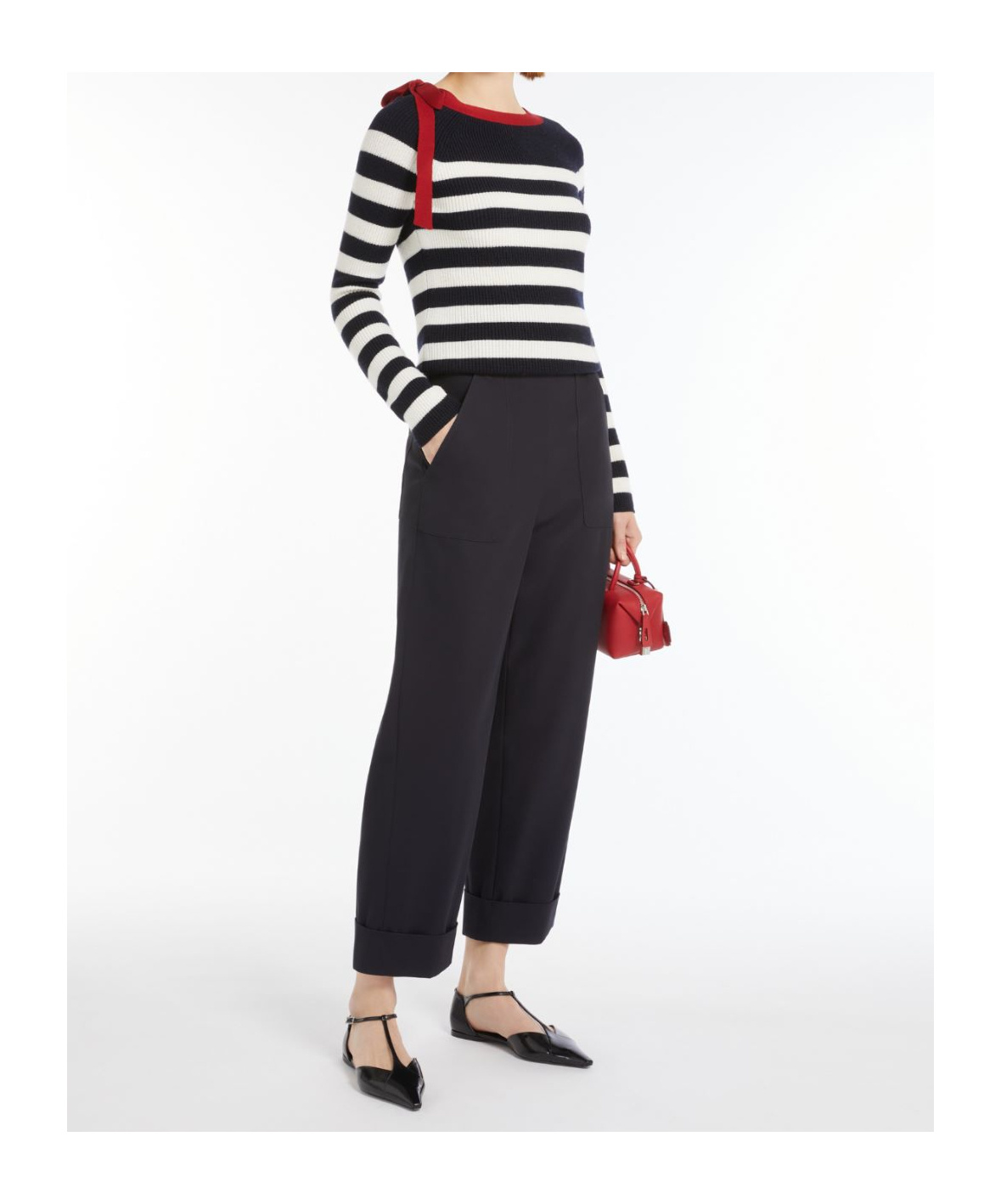 Max Mara Belt-loop Casual Pants In Black