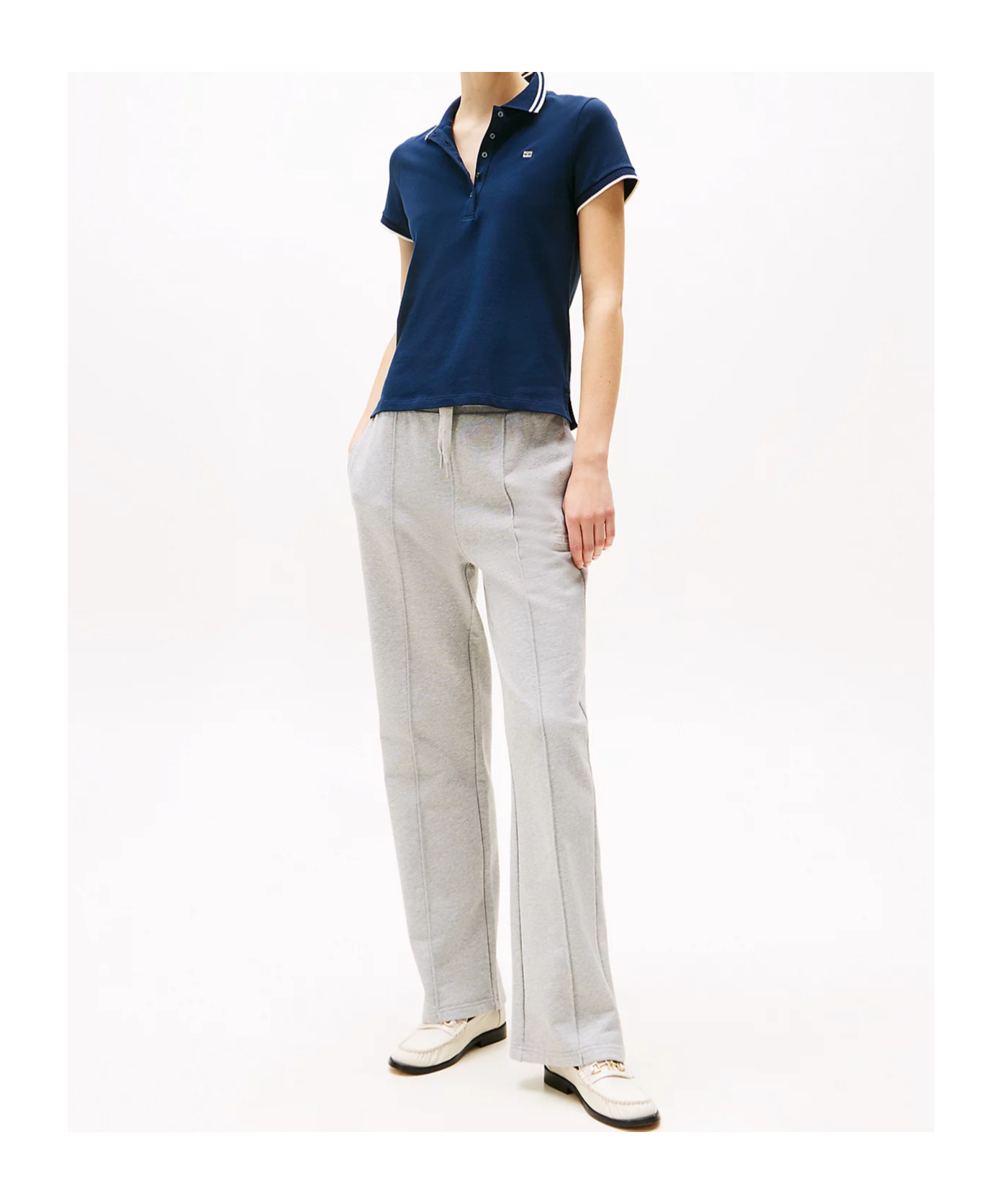 Tommy Hilfiger Feminine Sporty Slim Polo Clothing In Blue