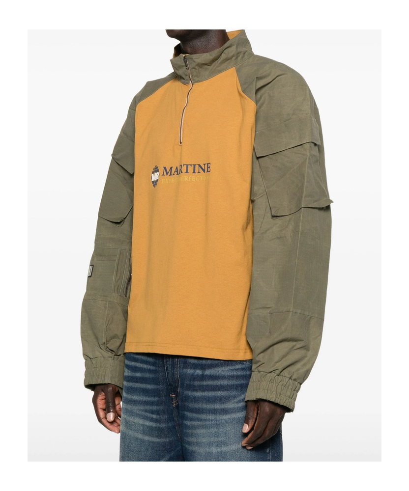 Martine Rose Shrunken Utility Sleeve Shirt In Yellow