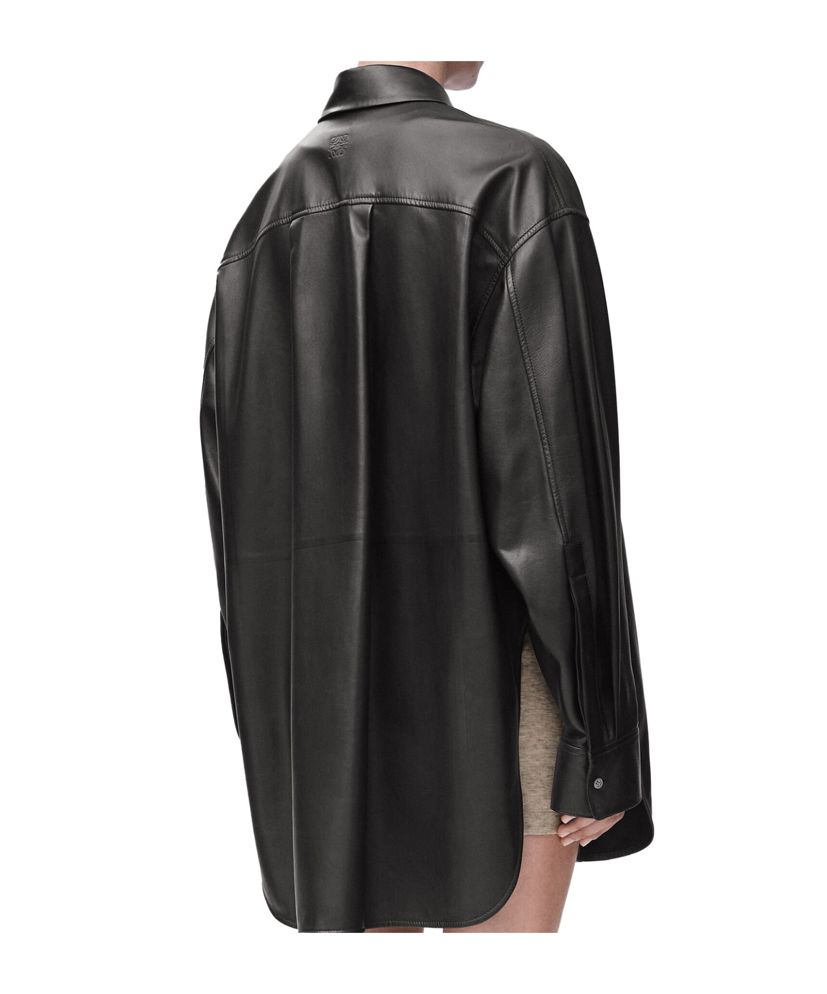 Shop Loewe Shirt In Nappa Lambskin In Black