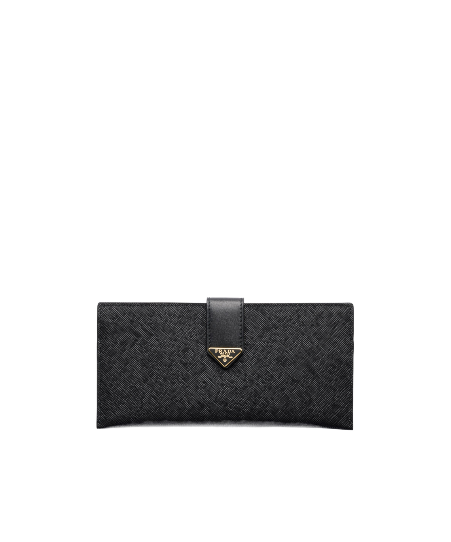 Prada Triangle-logo Wallet In Black