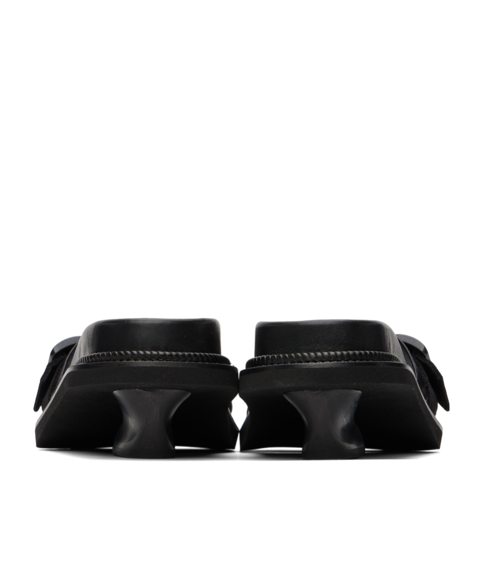 Simone Rocha Open-toe Leather Mules In Black