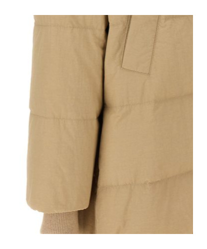 Brunello Cucinelli Nylon Down Jacket Casual Jackets, Parka In Nude
