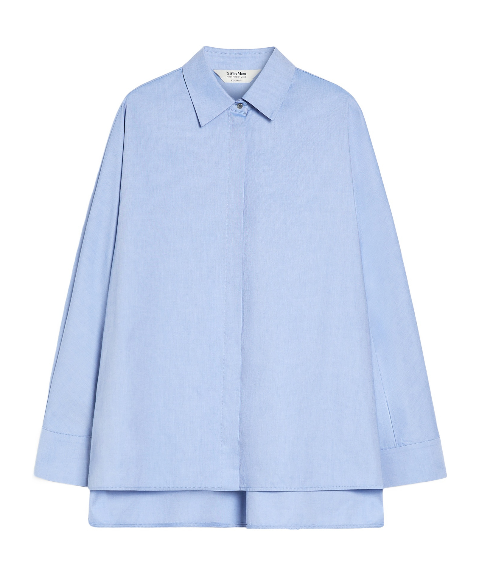 Max Mara Long-sleeved Shirt In Blue