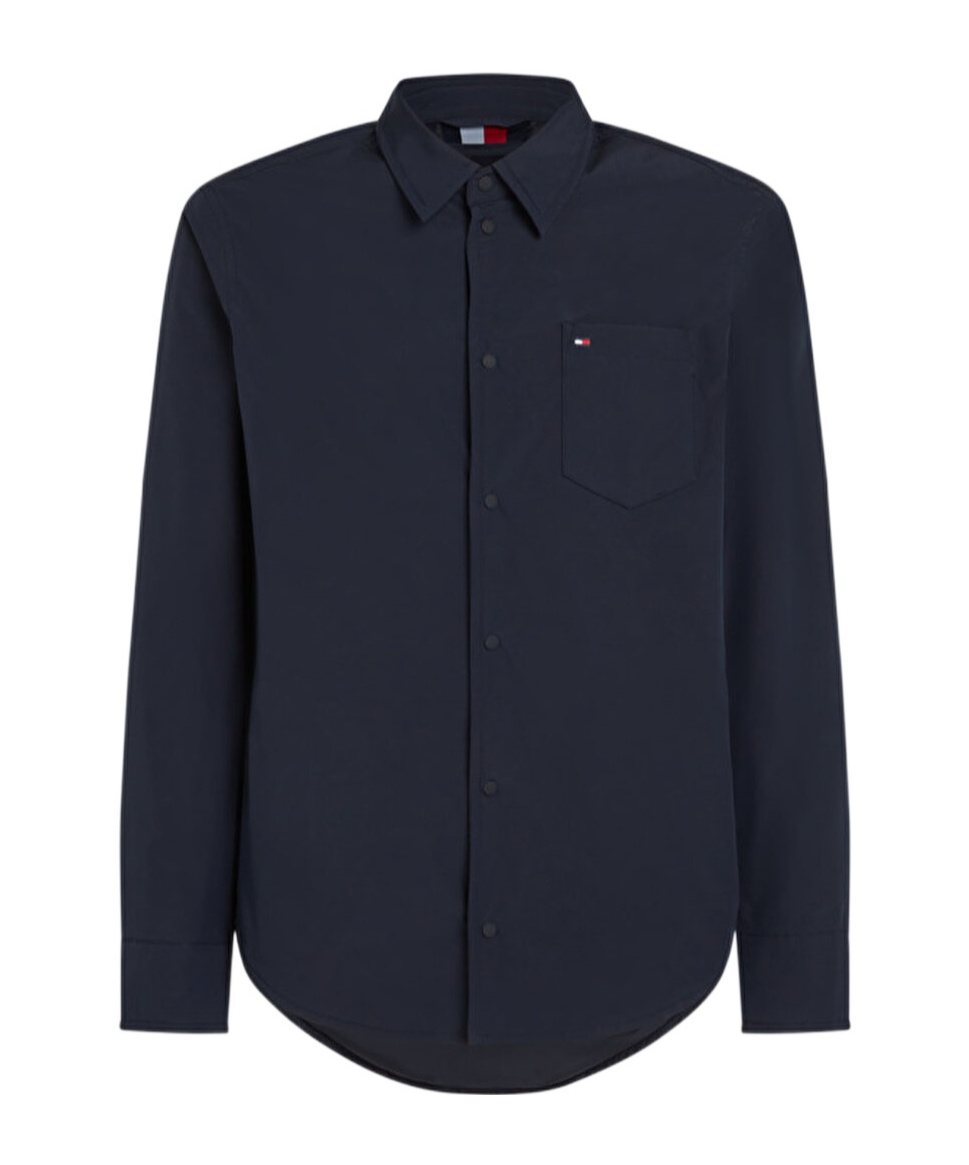 Shop Tommy Hilfiger Logo-print Padded Jacket In Black