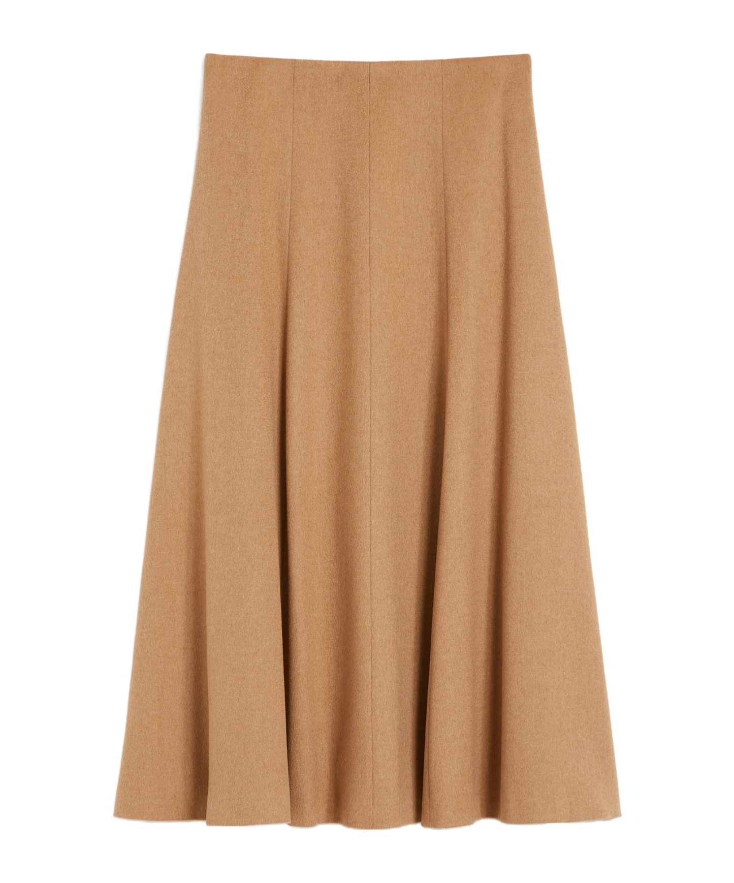 Max Mara Camel Flared Skirt In Brown