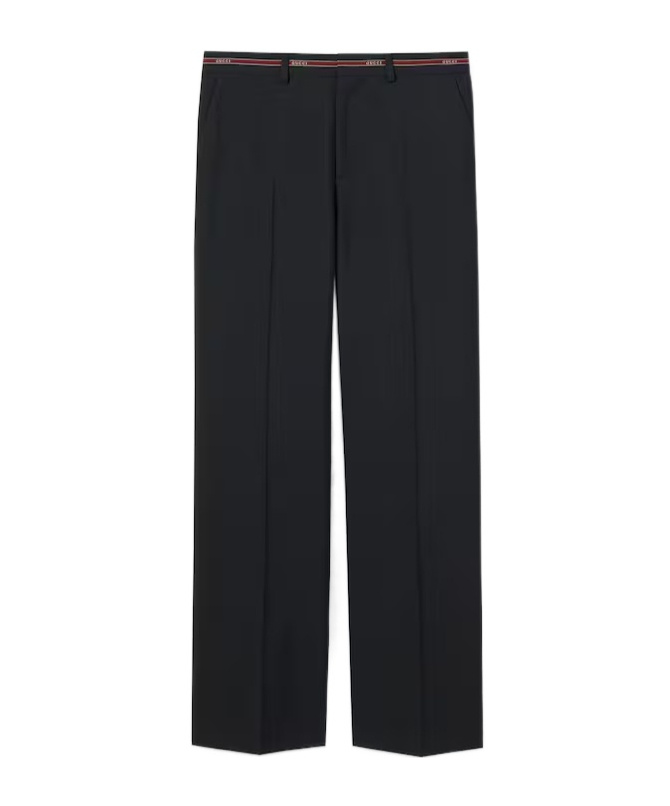Gucci Wool Pant With Selvedge Detail