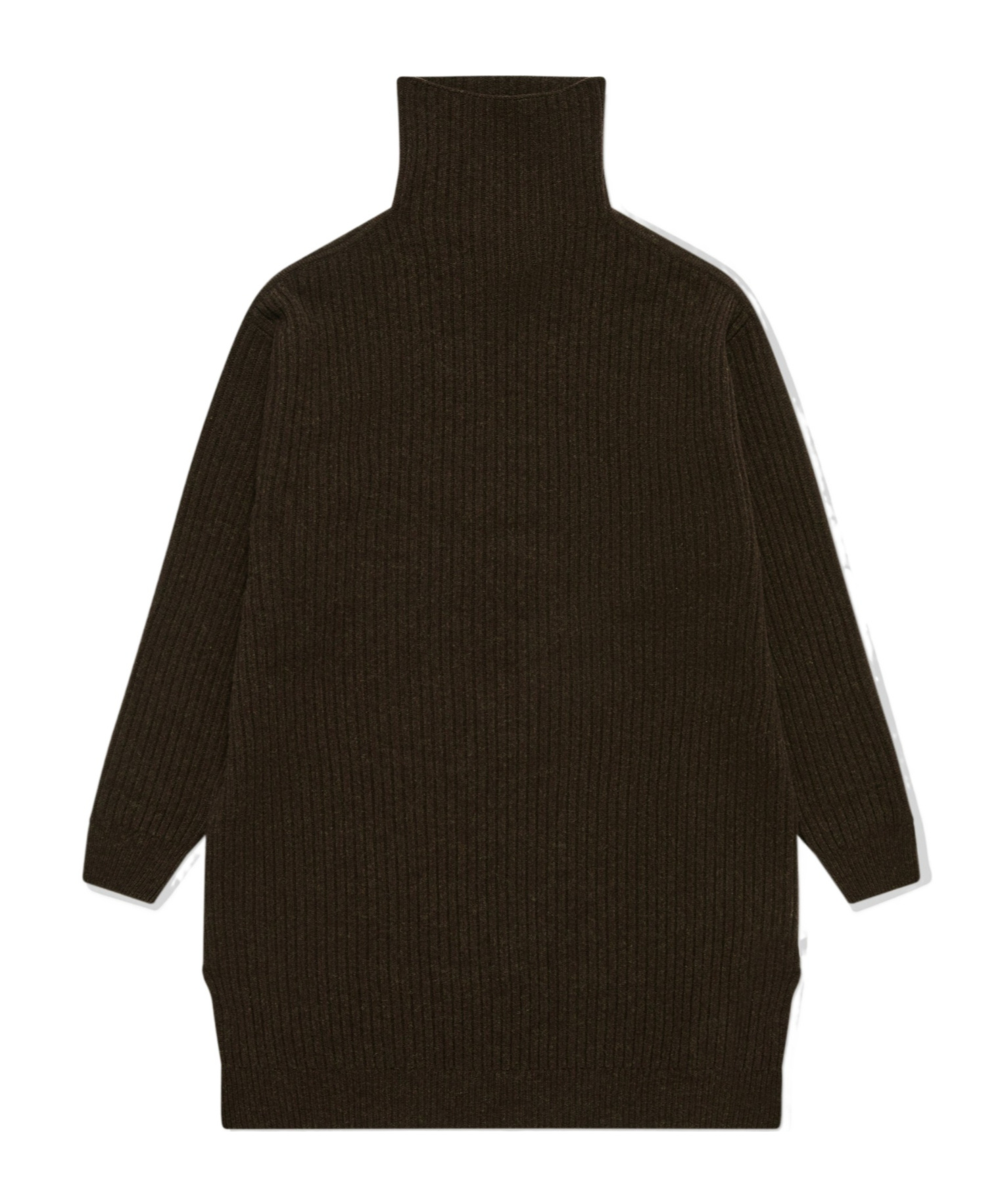 Lemaire Brown High Neck Midi Dress In Brown