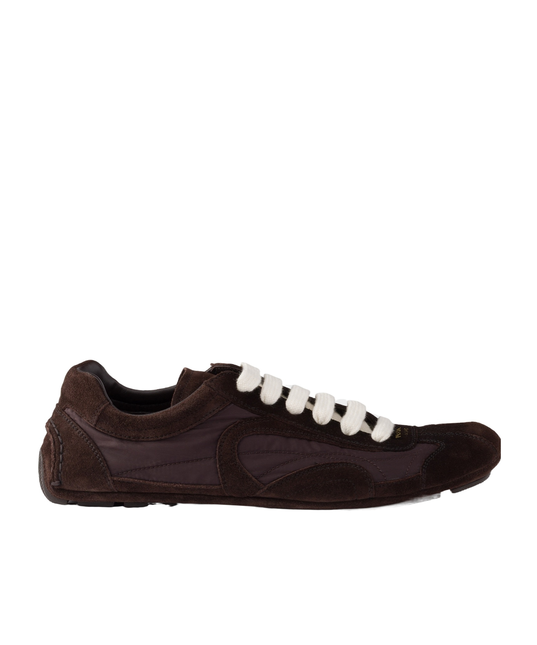 Prada Montecarlo Re-edition 2005 Suede And Re-nylon Sneakers In Brown