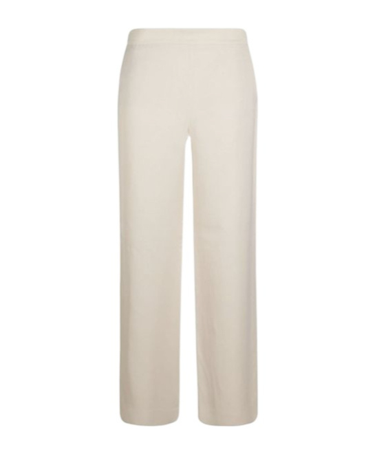 Antonelli Straight Leg Elastic Waist Trousers In Nude