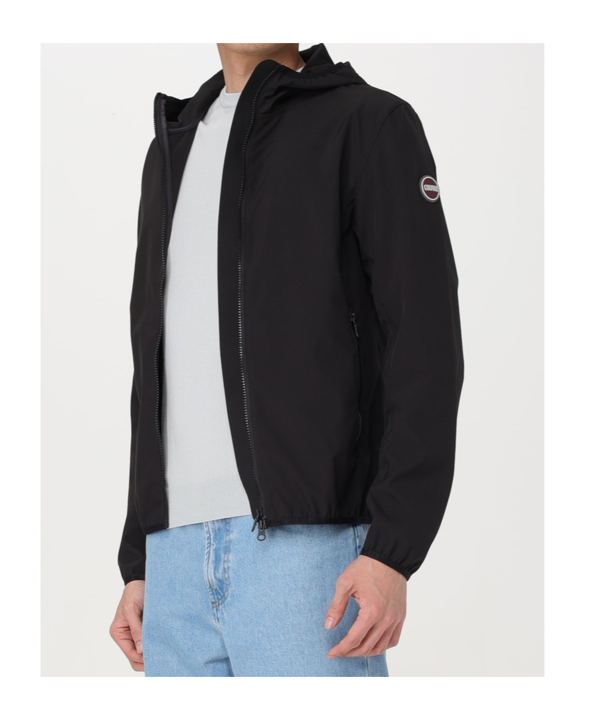 Colmar Logo Patch Hooded Zipped Jacket In Black