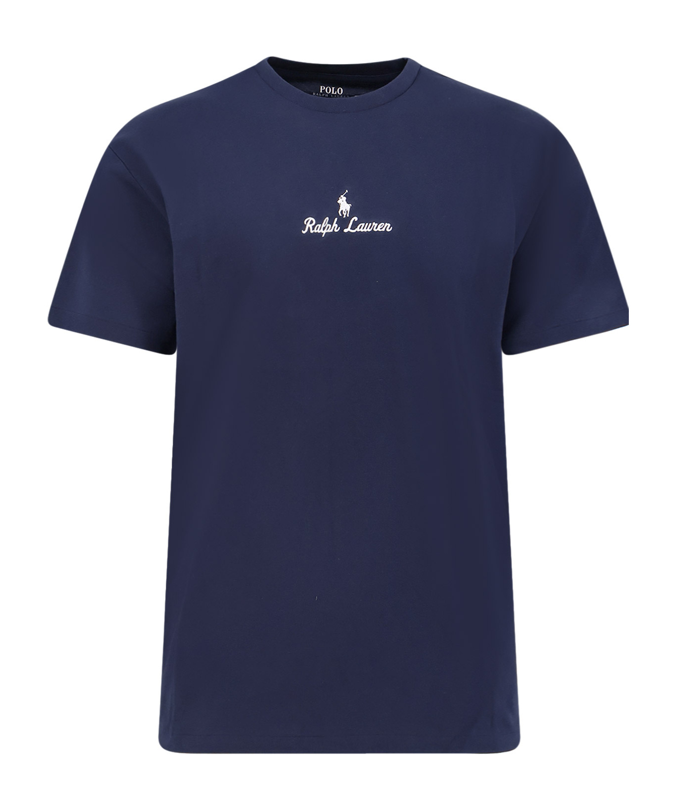 Polo Ralph Lauren Logo Embroidered Crewneck T-shirt In Blue