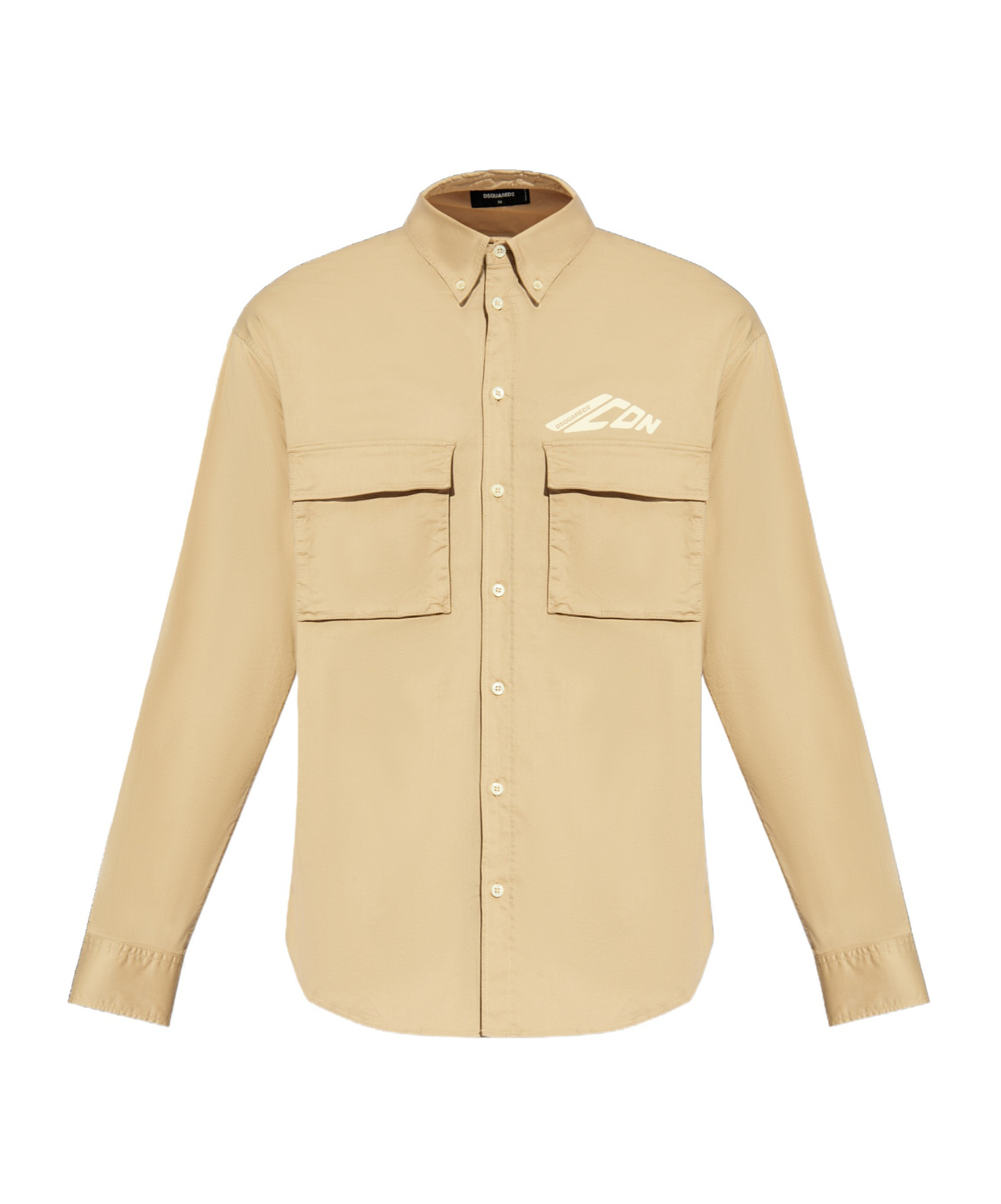 Dsquared2 Beige Icon Dropped Shoulder Shirt In Nude