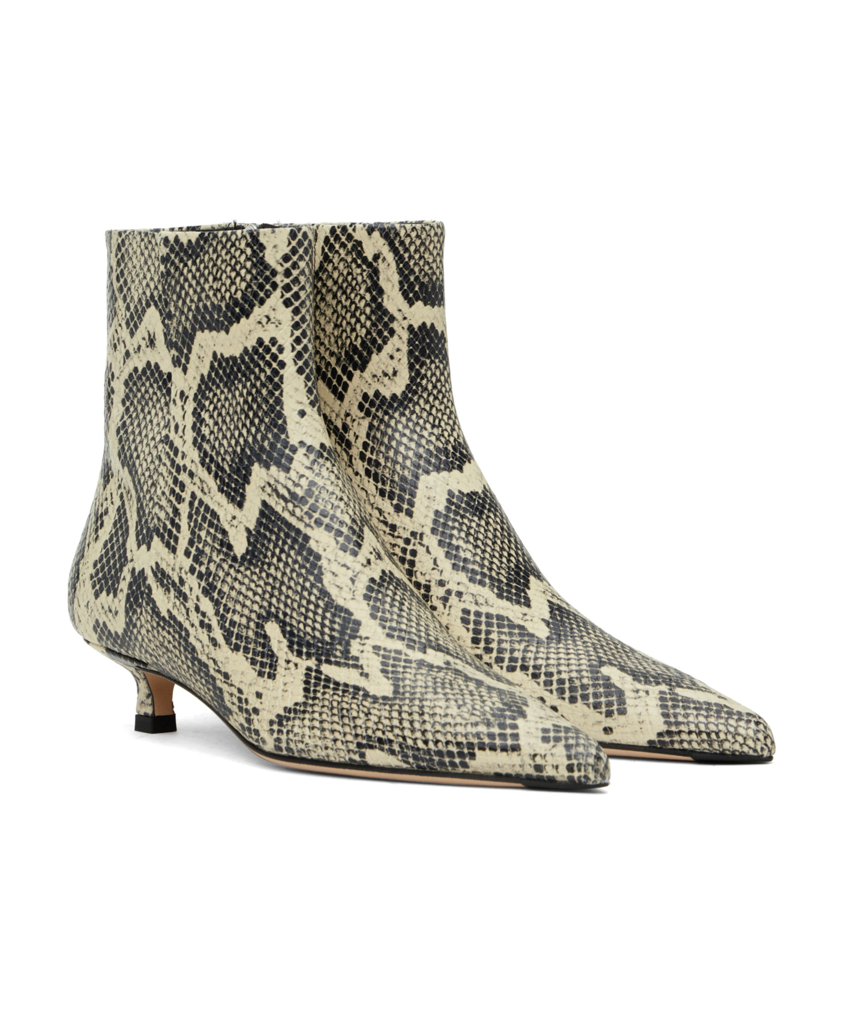 Aeyde Pointed Ankle Boots In Nude