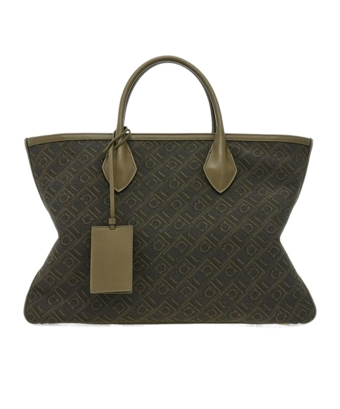FERRAGAMO JACQUARD SHOULDER BAG
