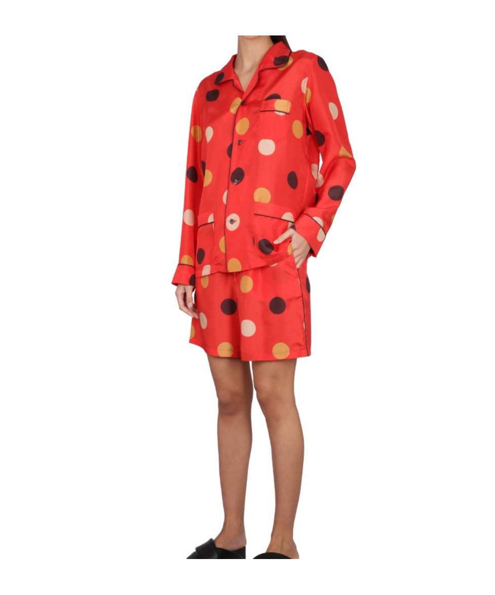 Aspesi Polka Dot Poison Shirt In Orange