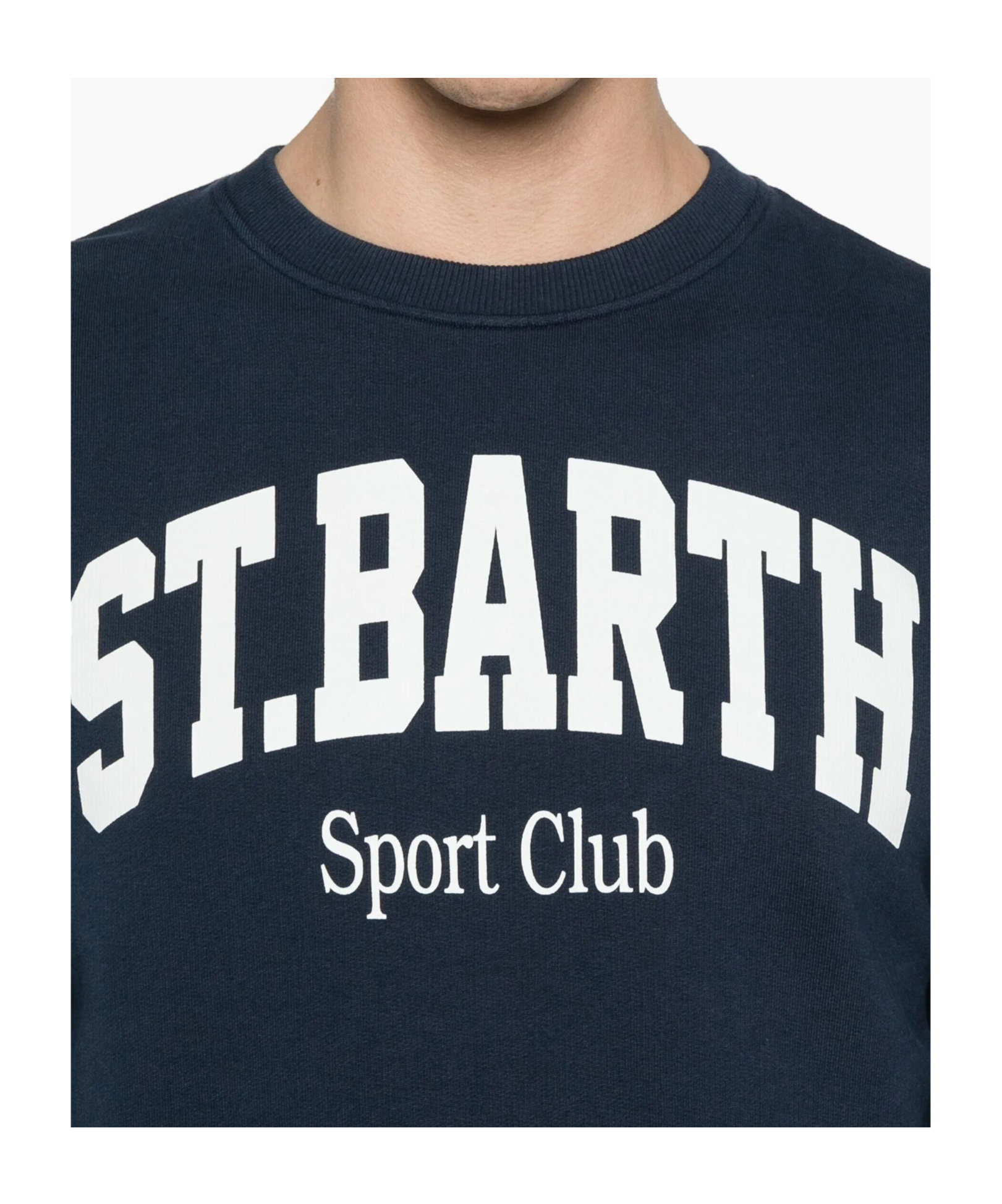 Mc2 Saint Barth Brushed Cotton Sport Club Crew-neck Sweatshirt With Printed