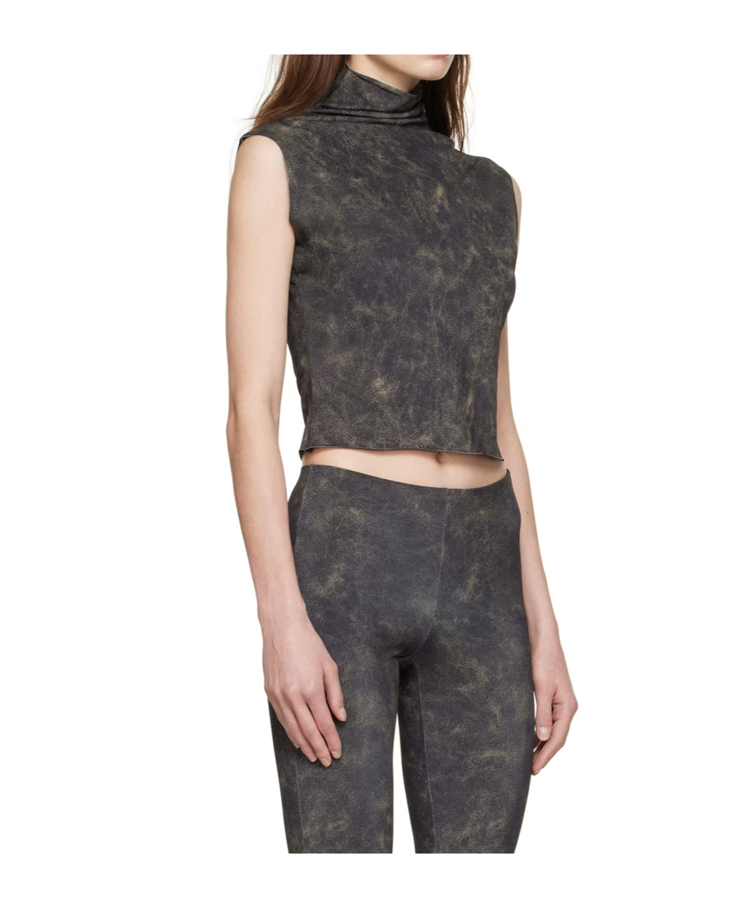 16arlington Printed Turtleneck Vest In Black