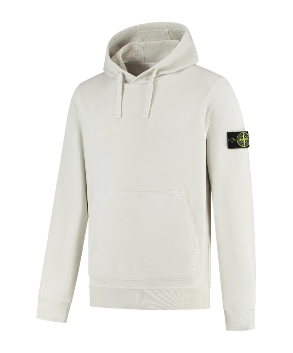 Stone Island Logo Hooded Sweatshirt In Nude
