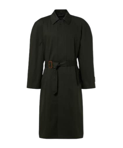 Balenciaga Long Wool Coat In Black