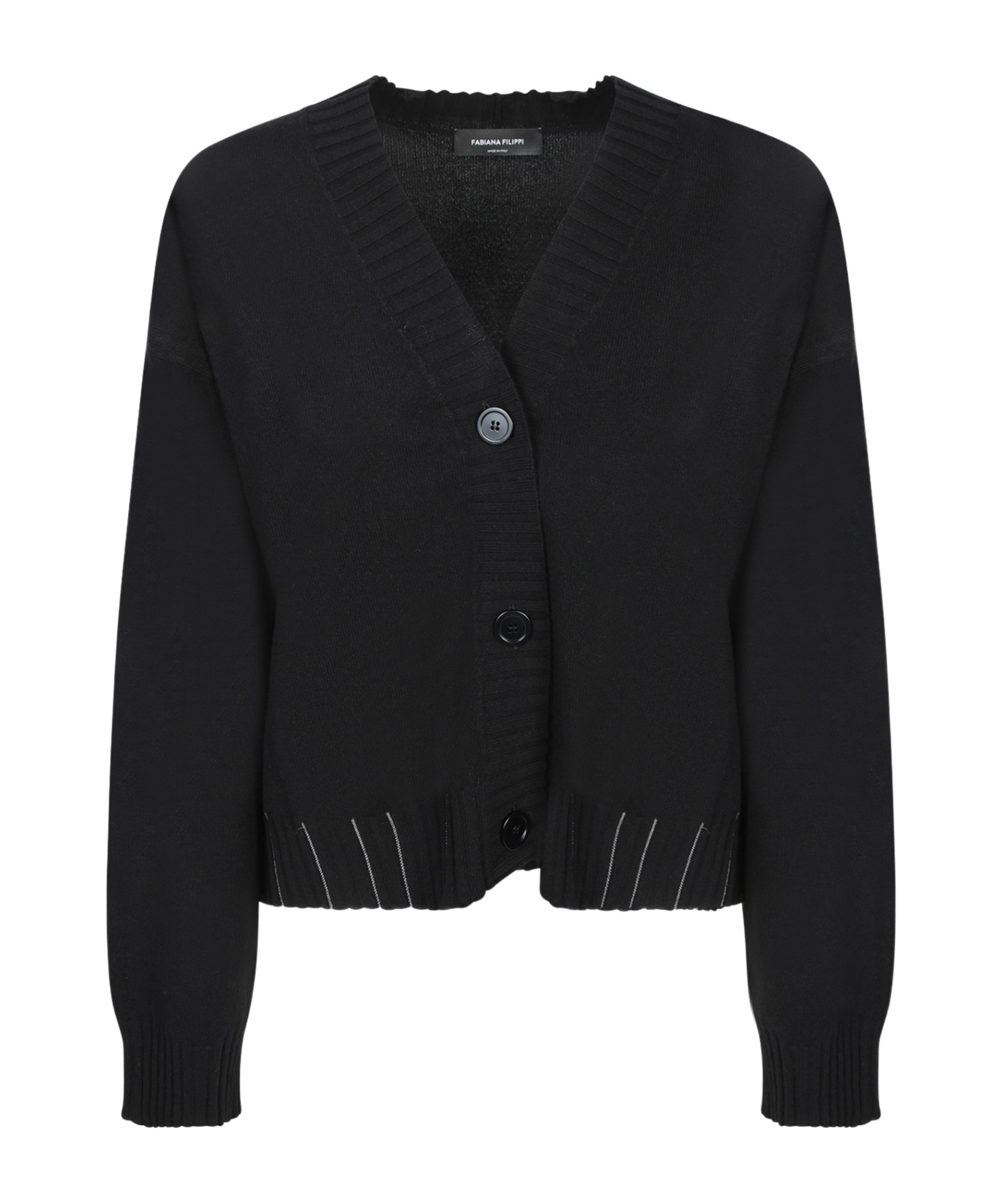 Fabiana Filippi V-neck Cardigan In Black