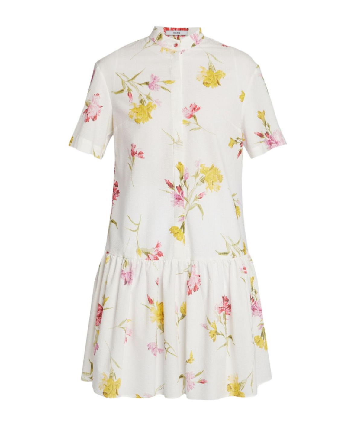 Shop Erdem Dress Linen Floral Design