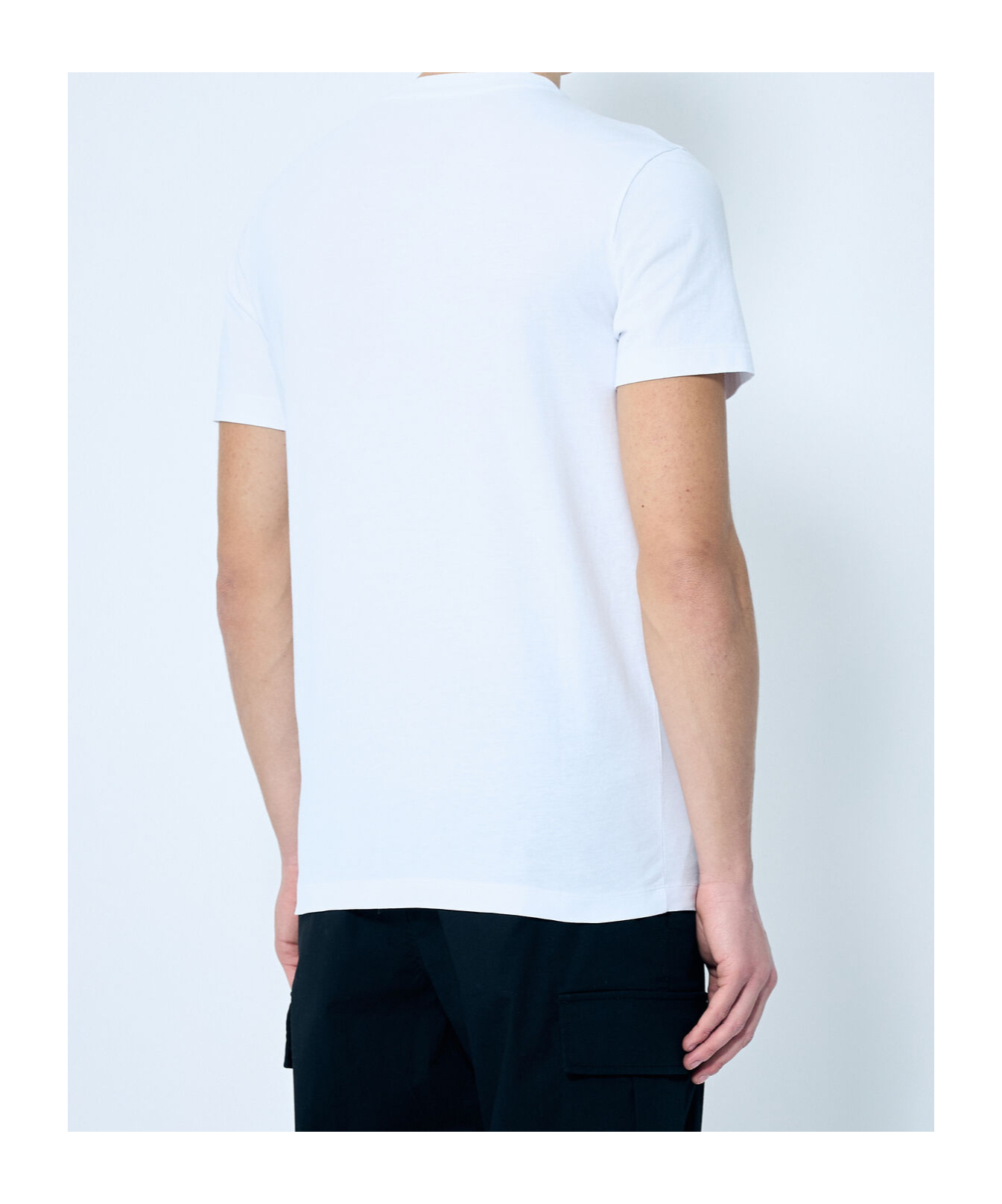 Moncler Men Cotton Pack Of Three Logo Patch T-shirts In White