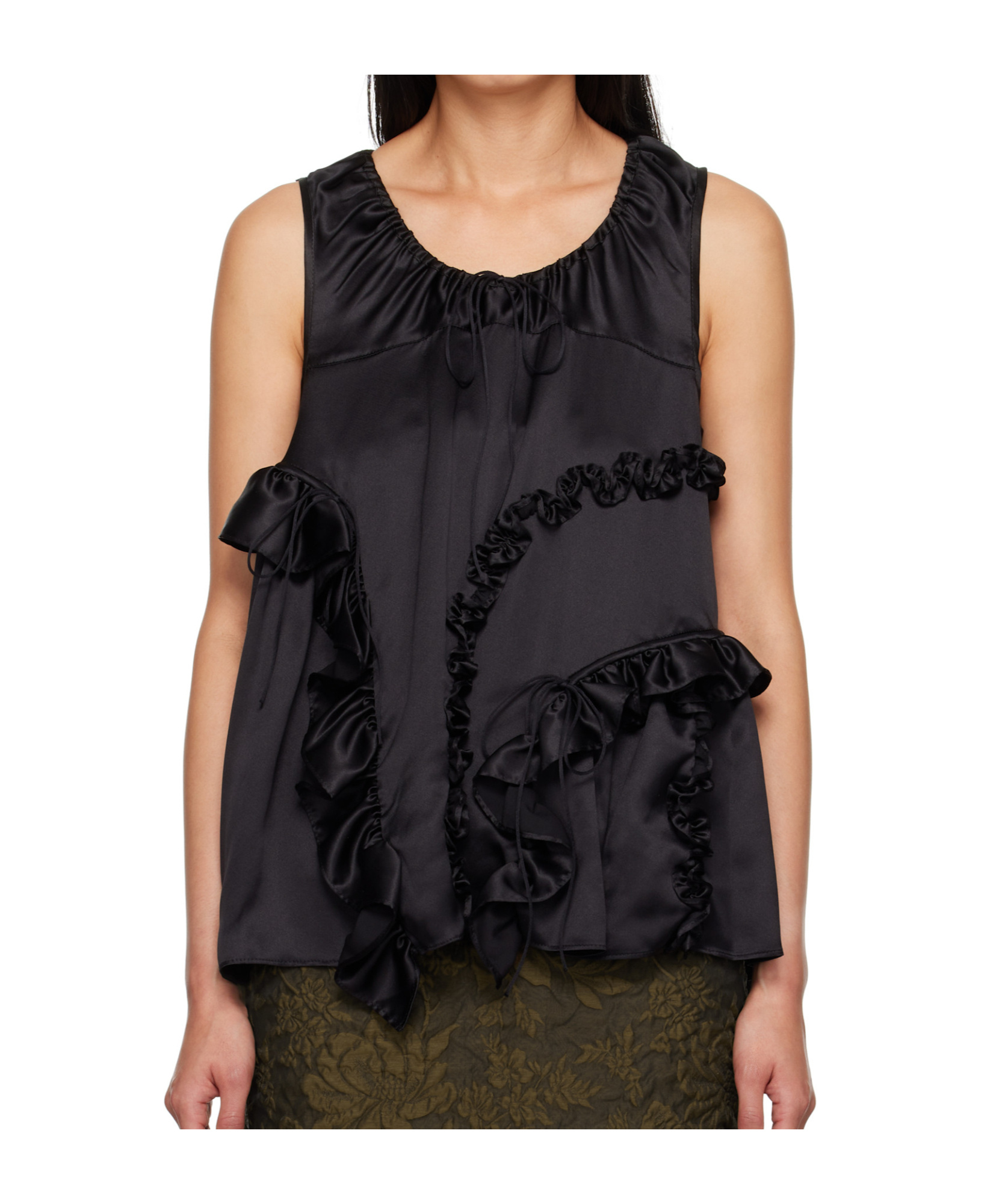 Cecilie Bahnsen Black Orsalina Tank Top