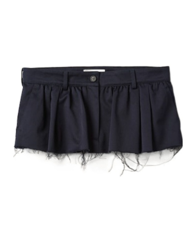 Miu Miu Chino Flared Miniskirt In Black