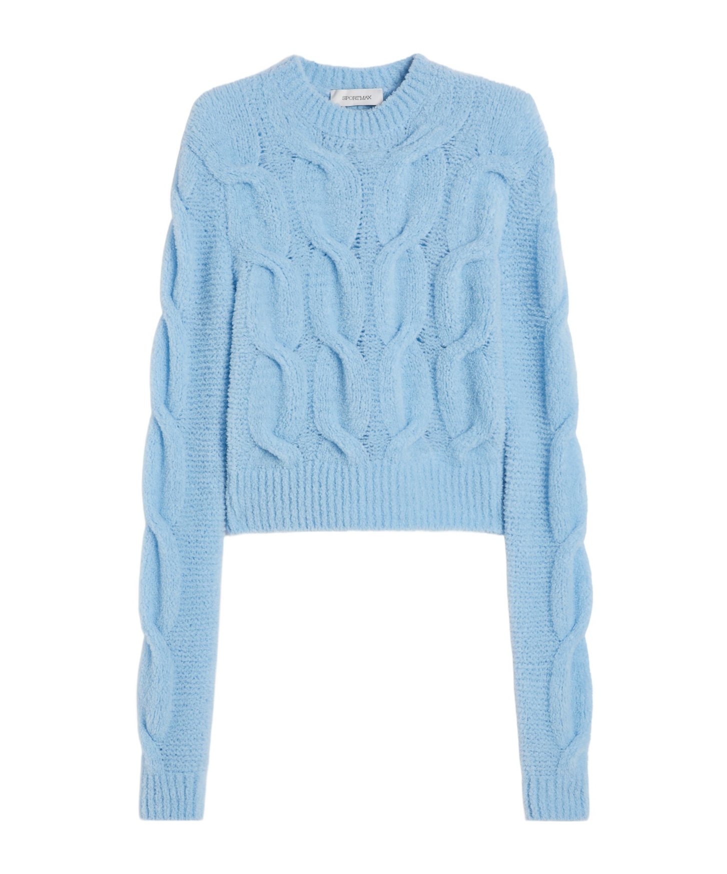 Sportmax Long-sleeved Sweater In Blue