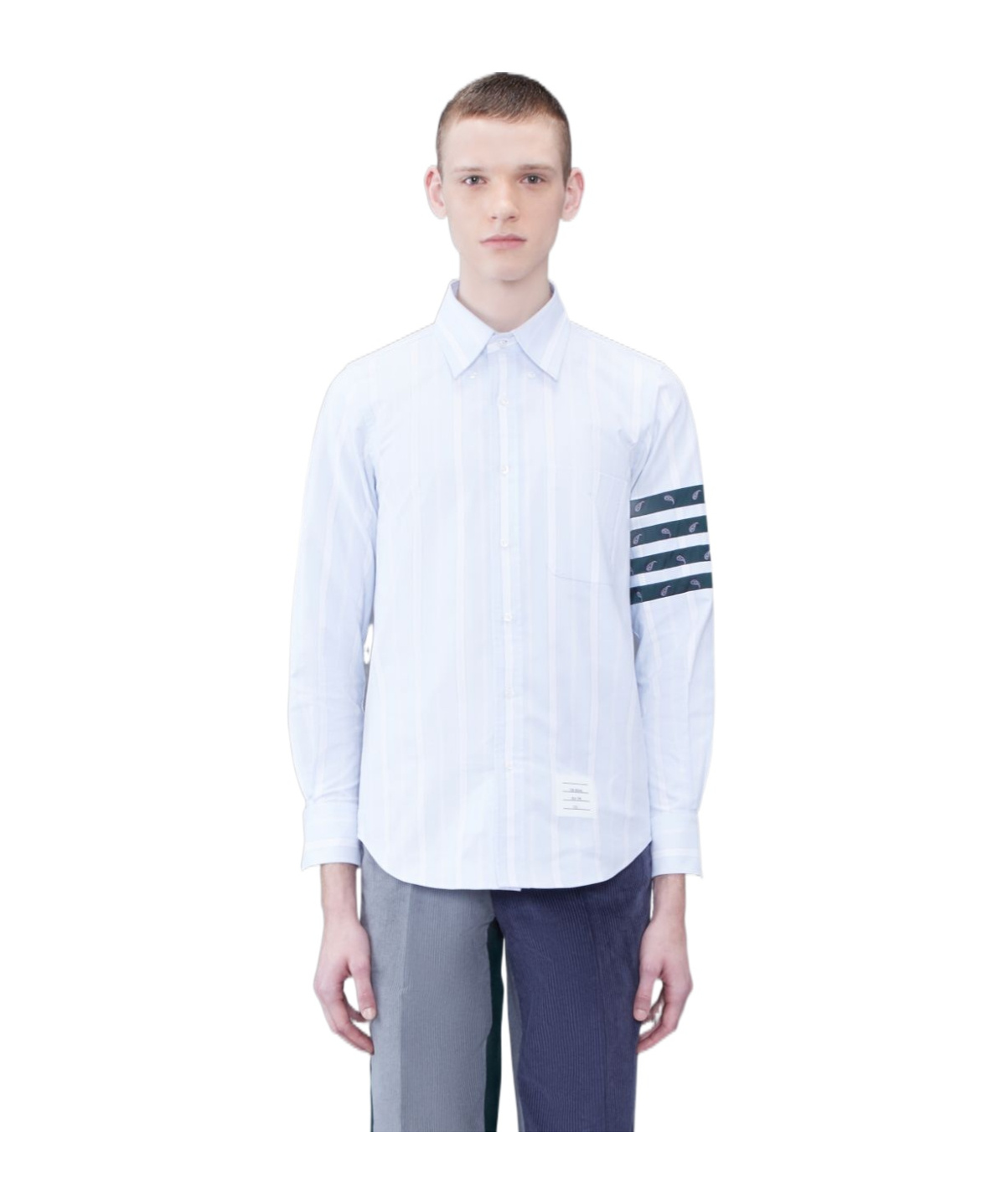 Thom Browne Signature 4-bar Stripe Shirt In Blue