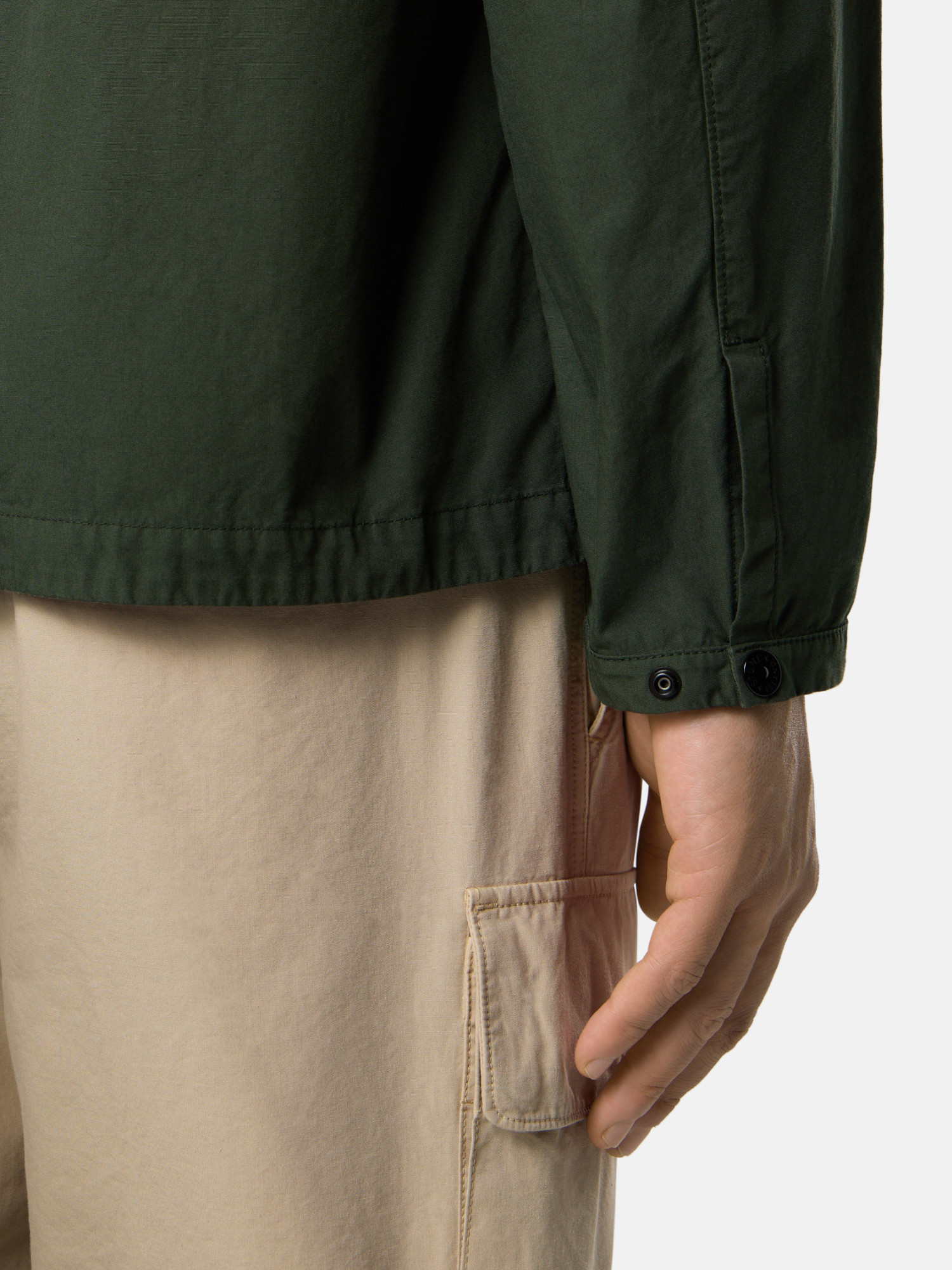 Stone Island Jacket With Compass Application In Green