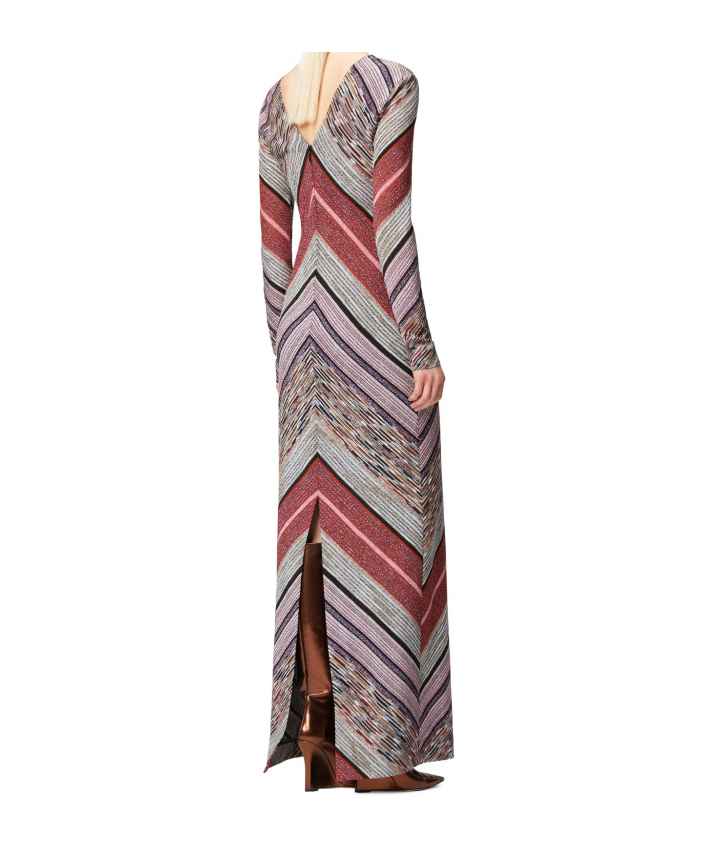 Missoni Metallic Crochet-knit Maxi Dress In Gray
