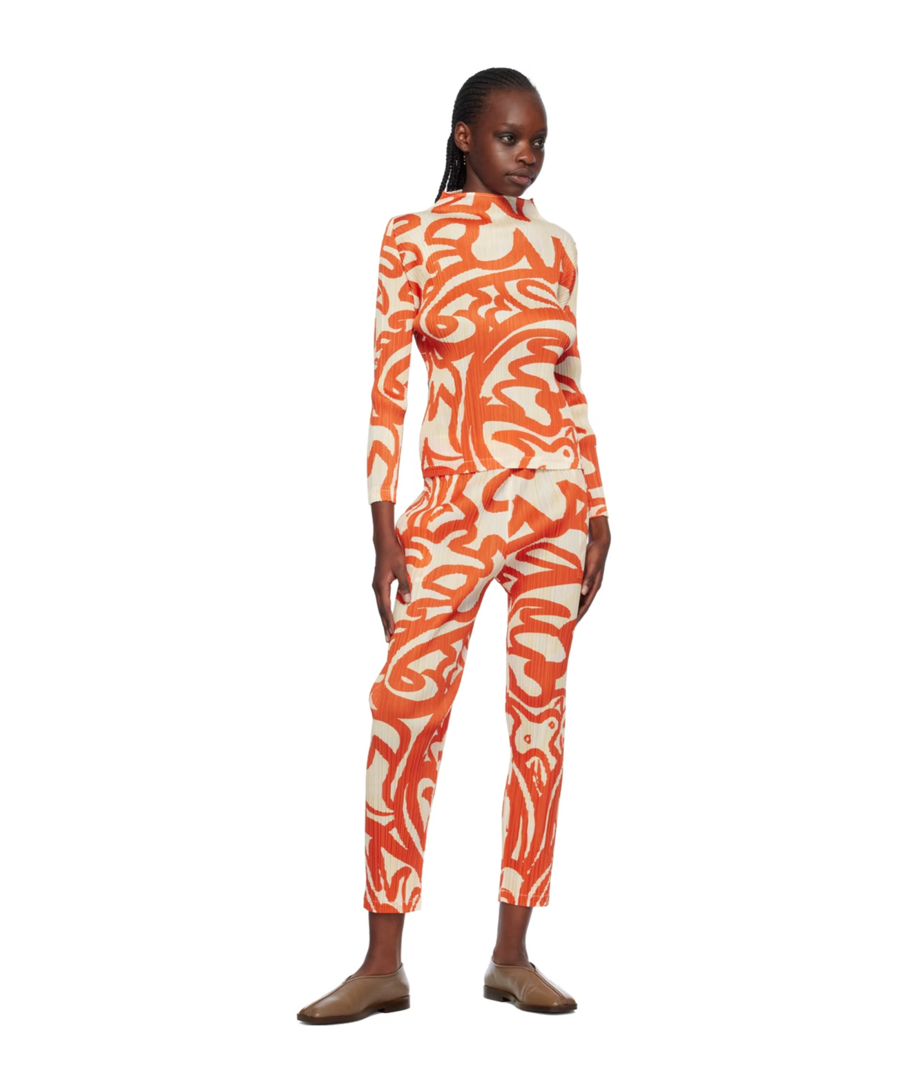 Issey Miyake Pattern Printing Details Casual Pants In Multicolor