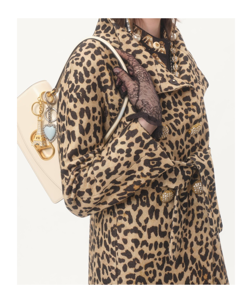 Valentino Dog-print Belted Midi Dress In Brown