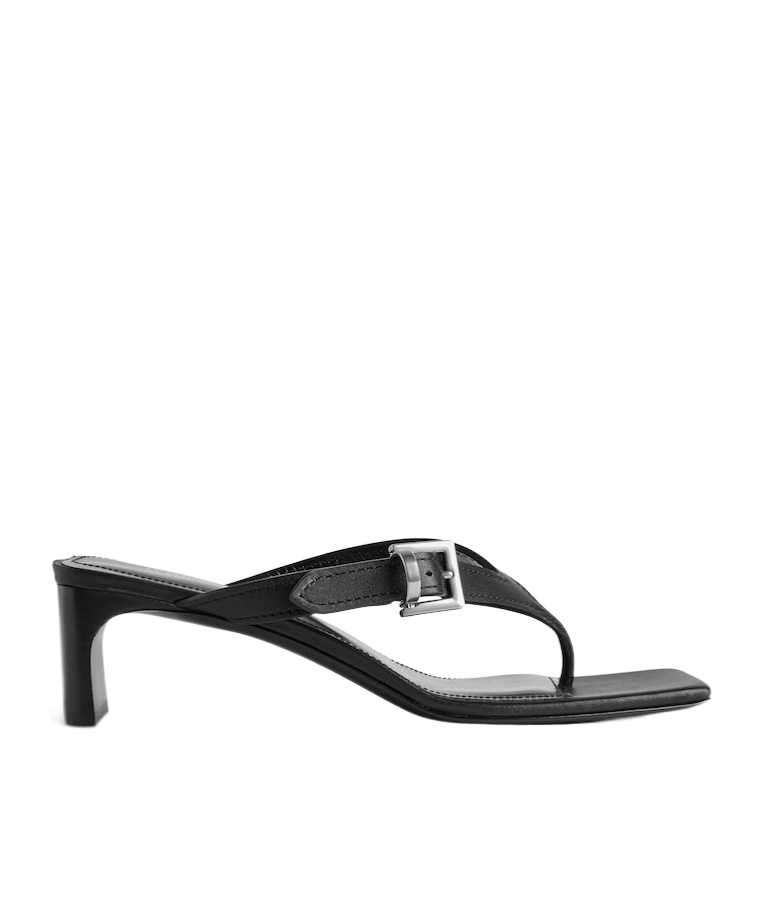 Balenciaga Bel Air Buckled Leather Sandals In Black