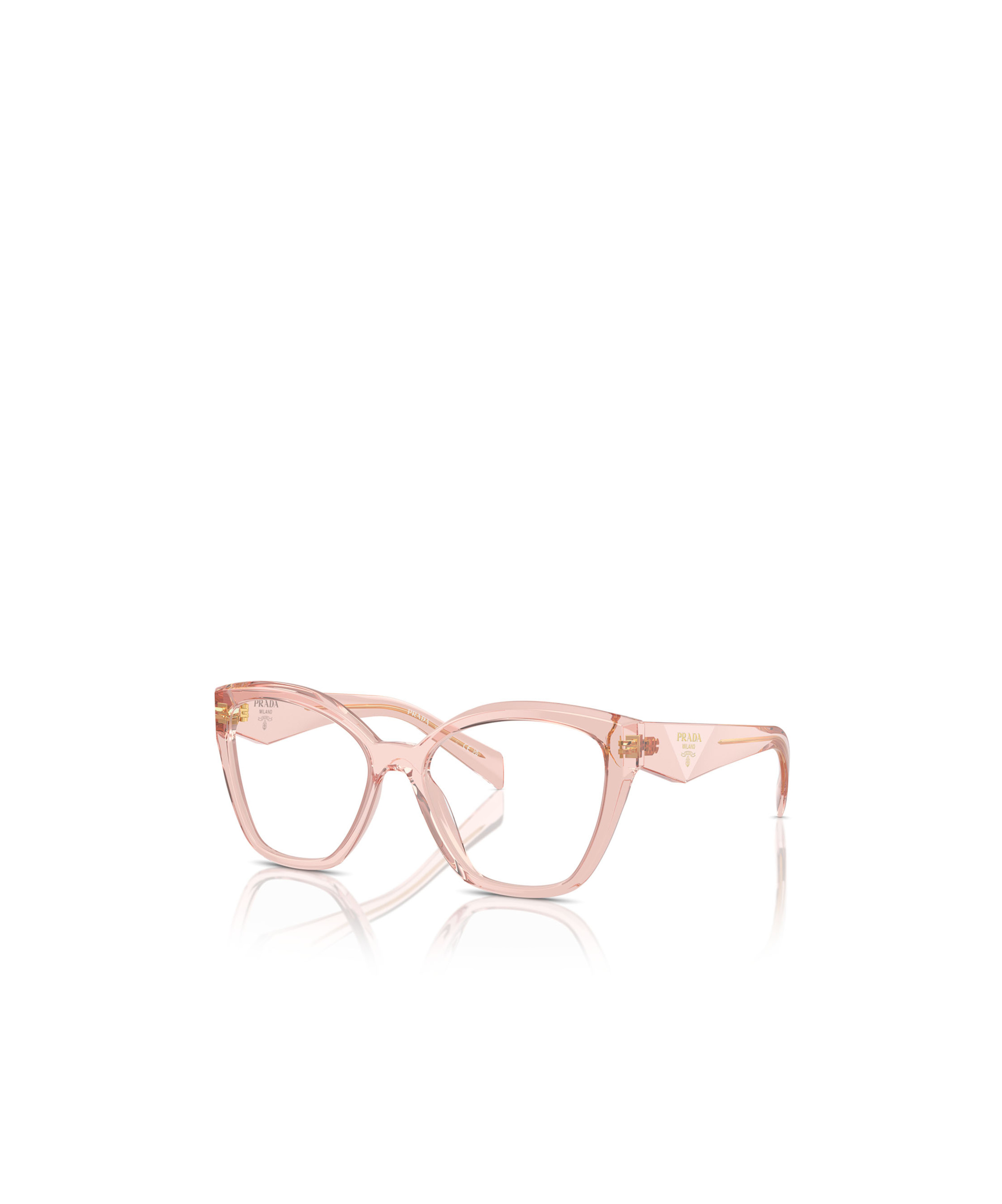 Prada Womens Pr20zv Irregular-frame Acetate Optical Glasses Pink In Pink