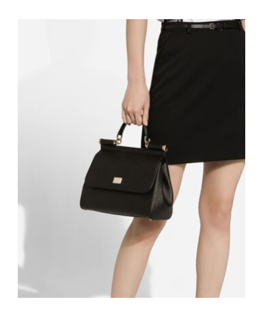 Dolce & Gabbana Stylish Black Top-handle Handbag For Women In Black