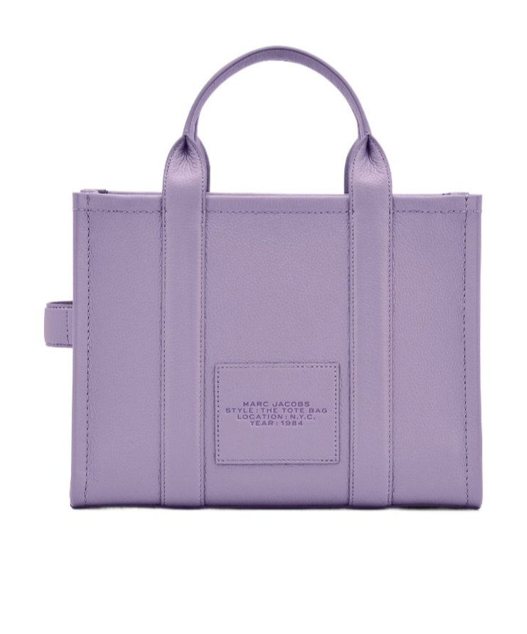 Marc Jacobs Grained Leather Texture Tote Bag In Purple