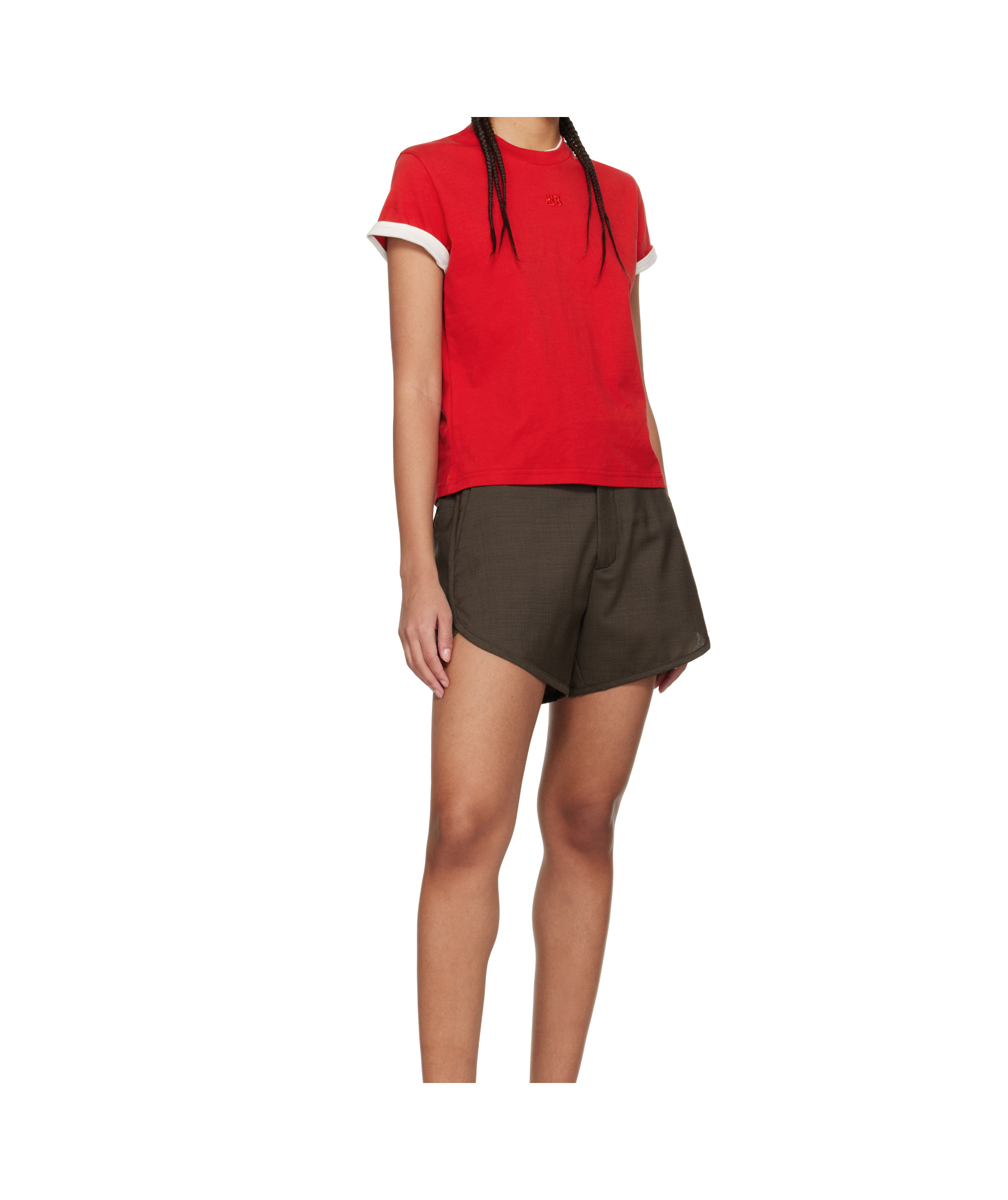 Wales Bonner Cotton Jersey T-shirt. In Red