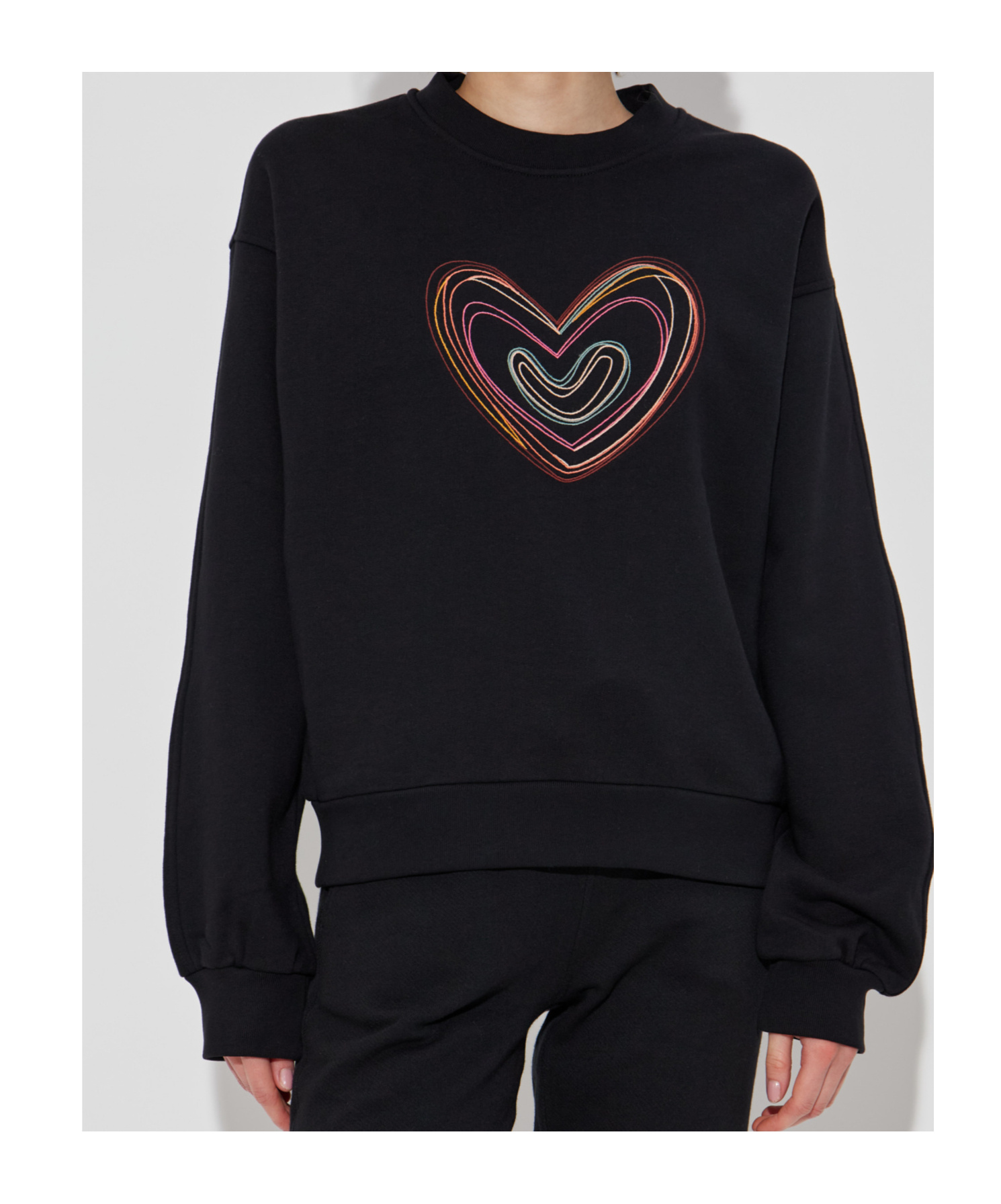 Ps By Paul Smith Ps Paul Smith Sweatshirt With A Colorful Embroidered Pattern In Black