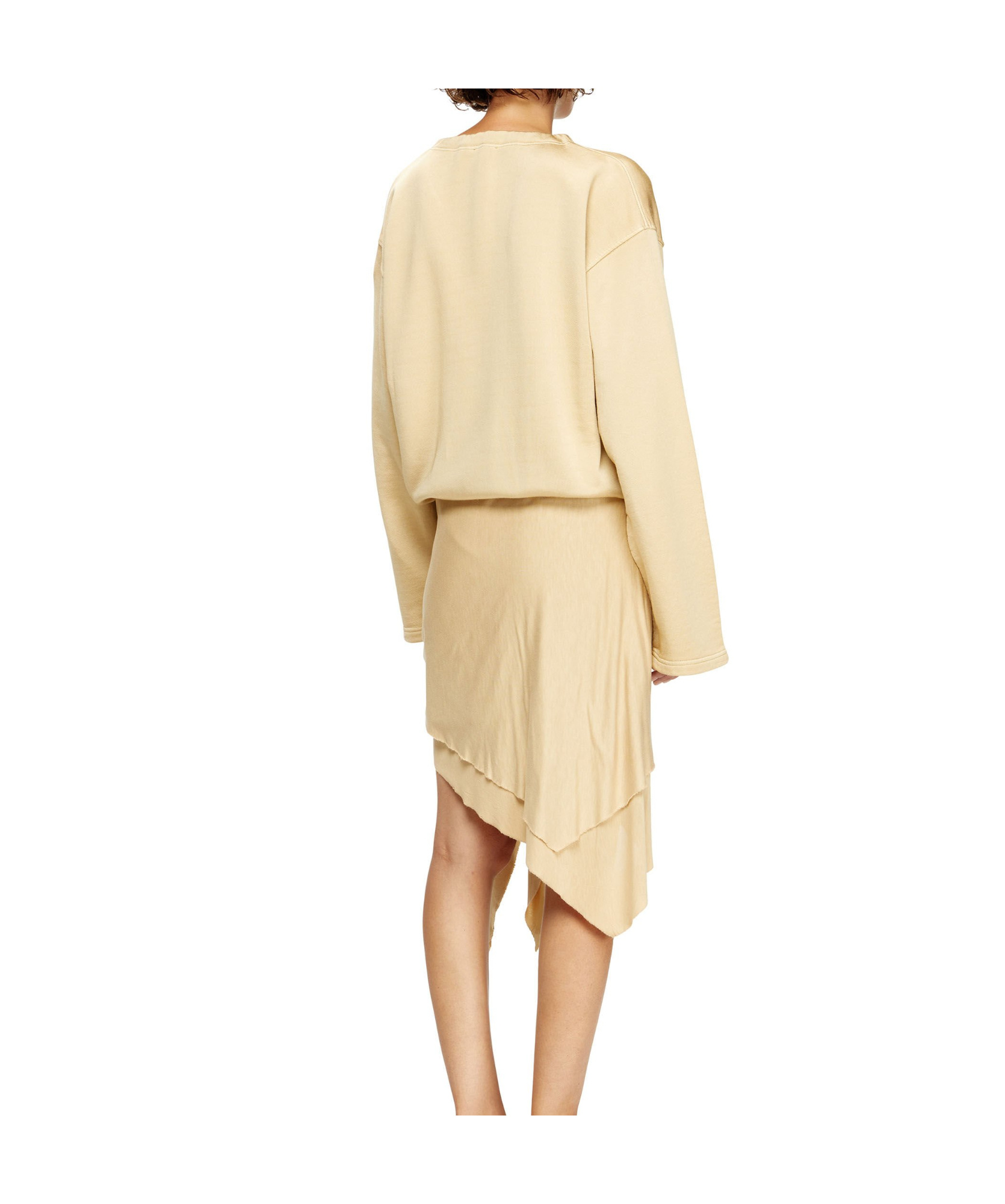 Diesel D-creed Drawstring Wrap Dress In Neutral