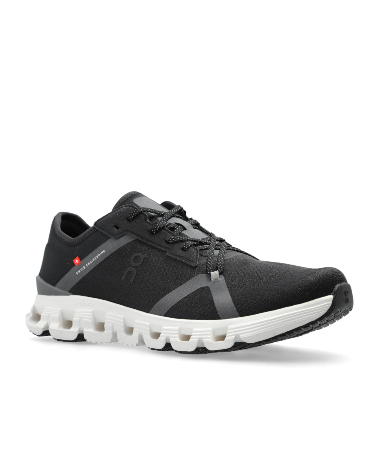 On Running Laced Sneakers In Black
