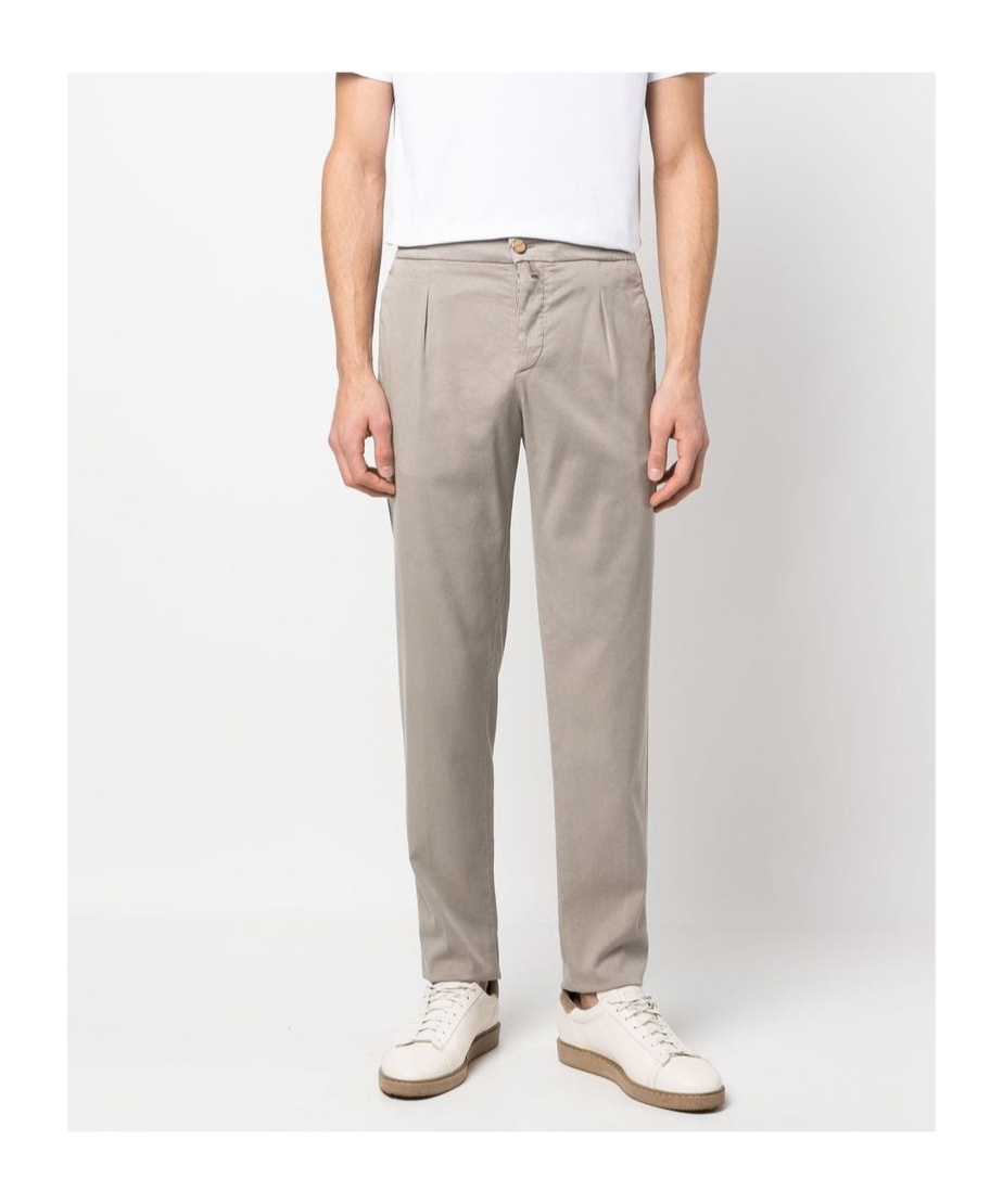Kiton Trousers Featuring Front Pleats And Belt Loops