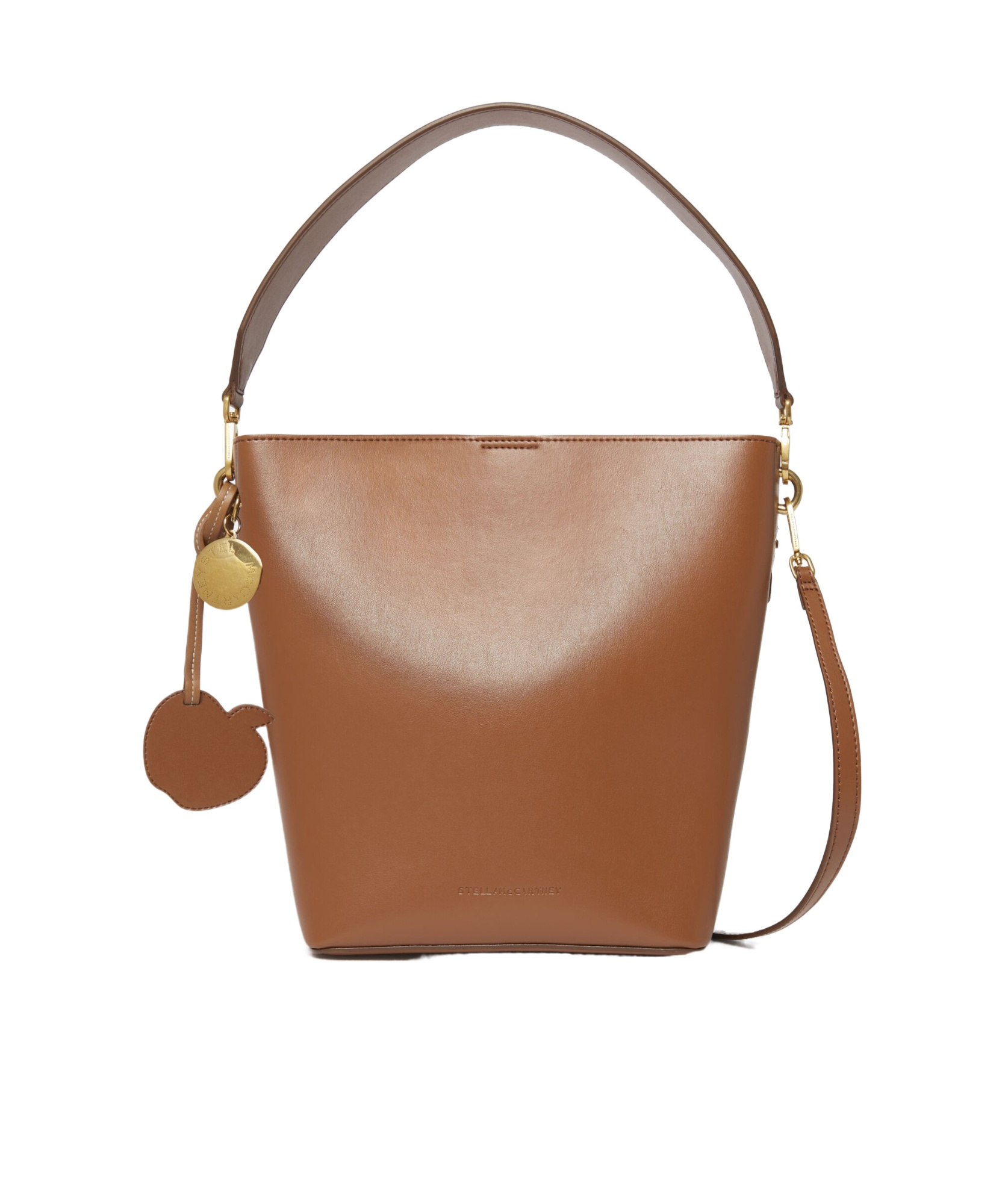 Stella Mccartney Frayme Bucket Bag In Brown